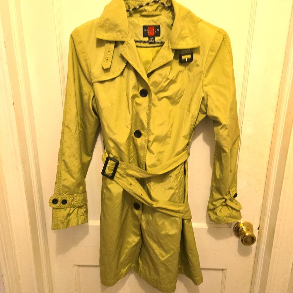 Gallery Green Trench Coat Small Petite